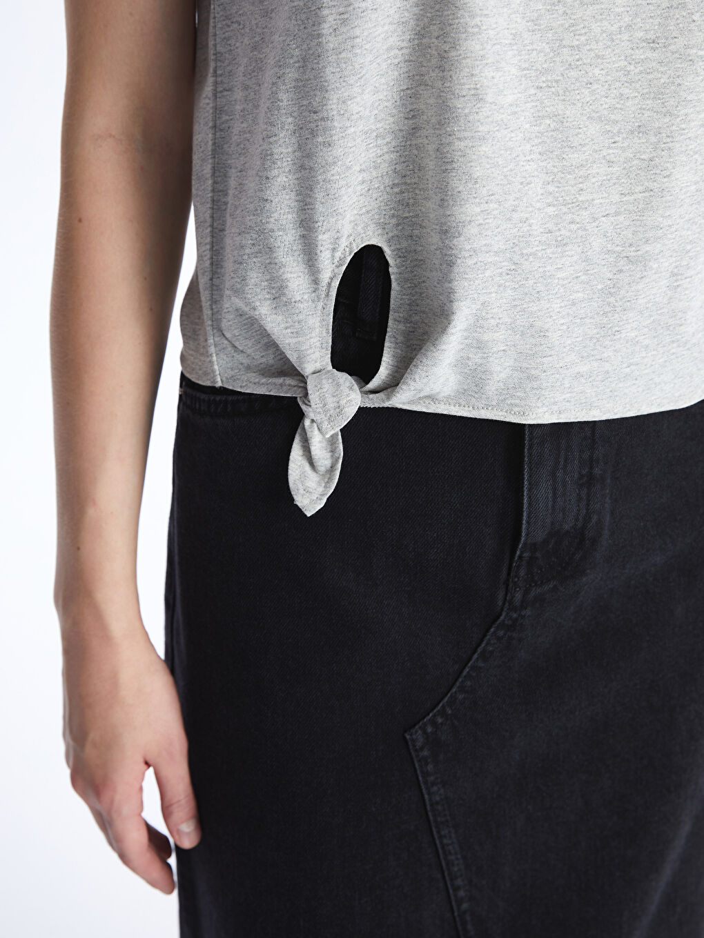 Crew Neck Plain Short Sleeve Women's T-Shirt -S4DK30Z8-CT3