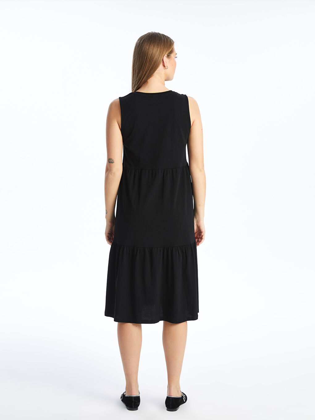 Crew Neck Plain Maternity Dress -S4DK36Z8-CVL