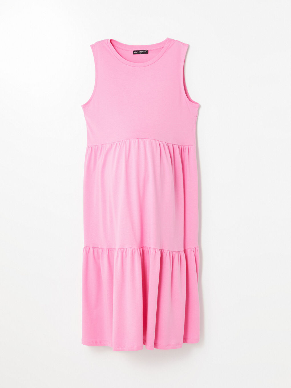 Crew Neck Plain Maternity Dress -S4DK36Z8-GGC
