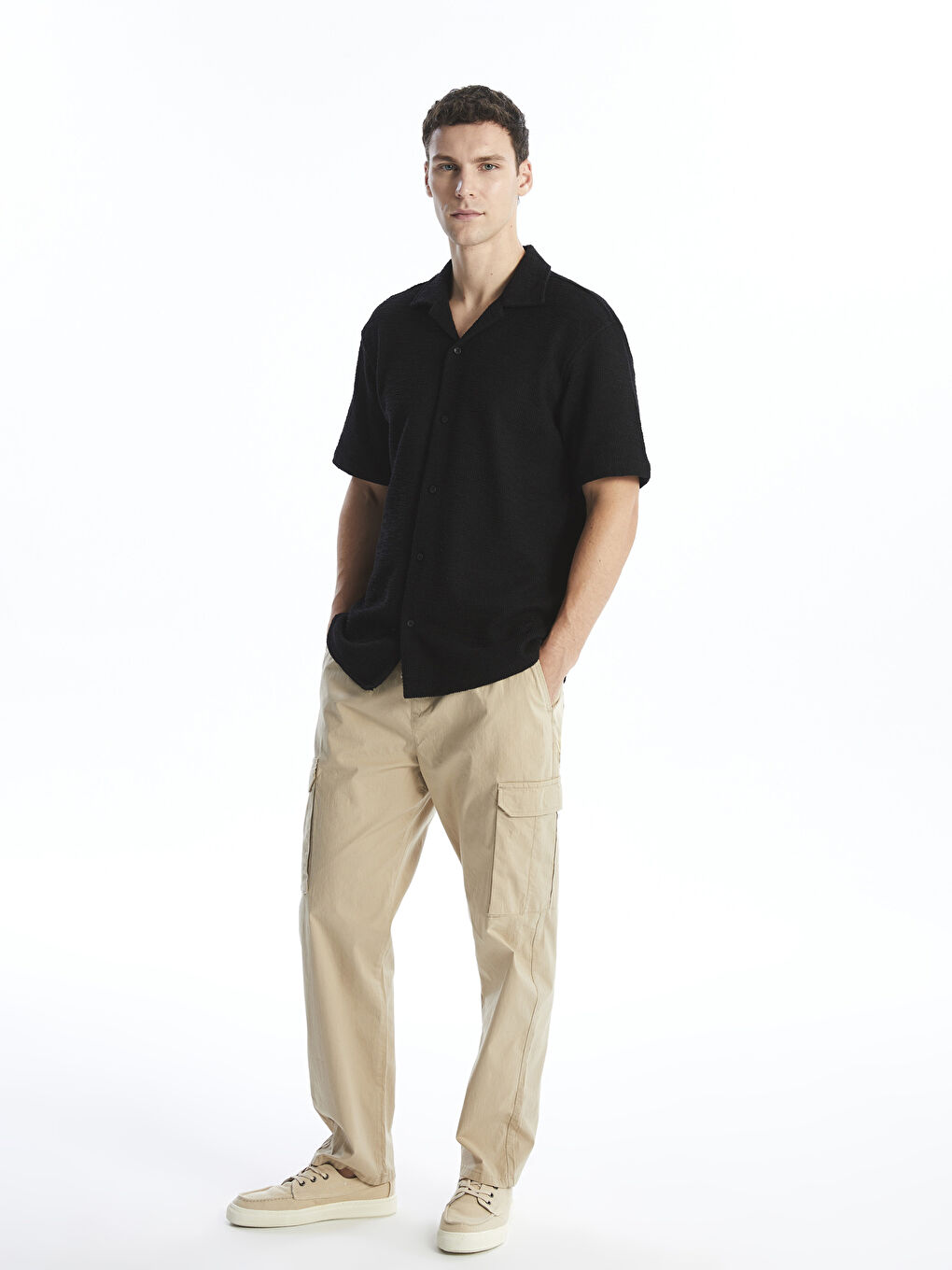 Standard Fit Poplin Men's Trousers -S4DK48Z8-S5P