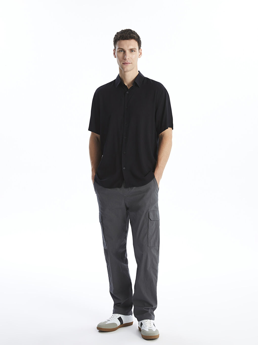 Standard Fit Poplin Men's Trousers -S4DK48Z8-SUR