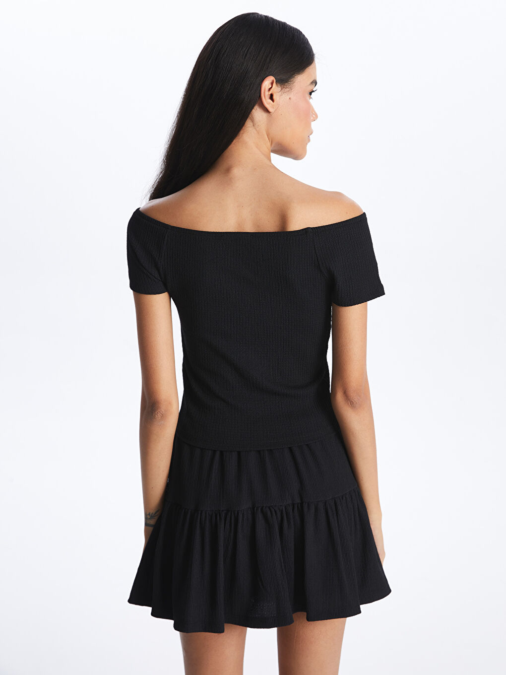 Boat Neck Straight Short Sleeve Women's T-Shirt -S4DK55Z8-CVL