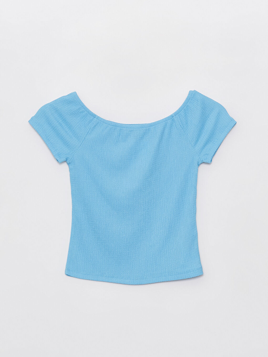 Slash Neck Plain Short Sleeve Women's T-Shirt -S4DK55Z8-FFU