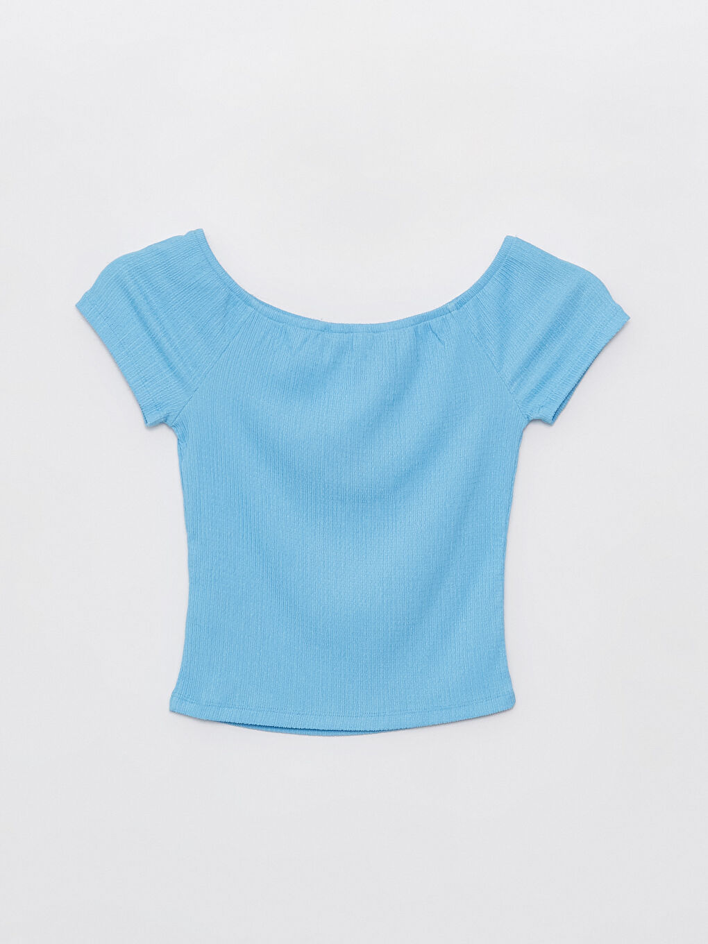 Slash Neck Plain Short Sleeve Women's T-Shirt -S4DK55Z8-FFU