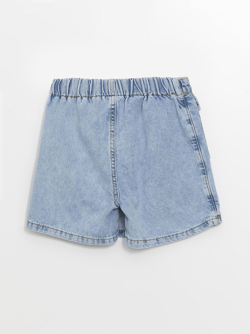 Mavi Beli Lastikli Kız Çocuk Jean Etek-2