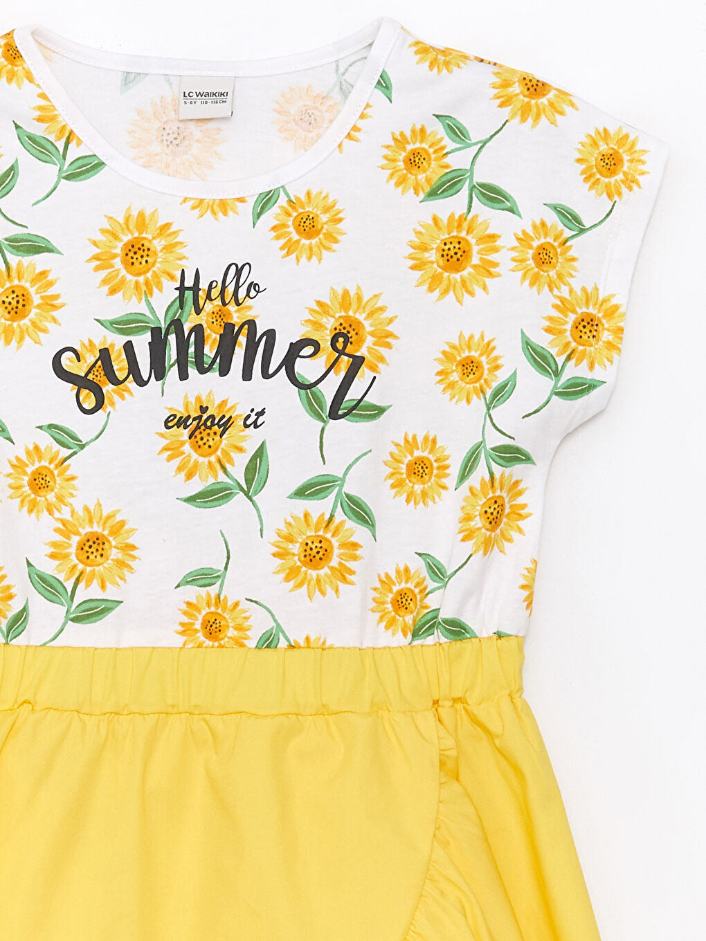 Crew Neck Printed Girls' Dress -S4DL14Z4-LRA