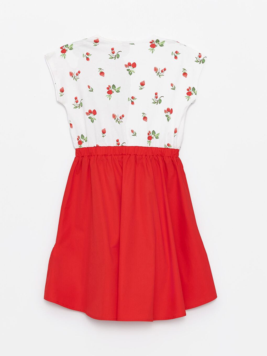 Crew Neck Printed Girls' Dress -S4DL14Z4-LU7