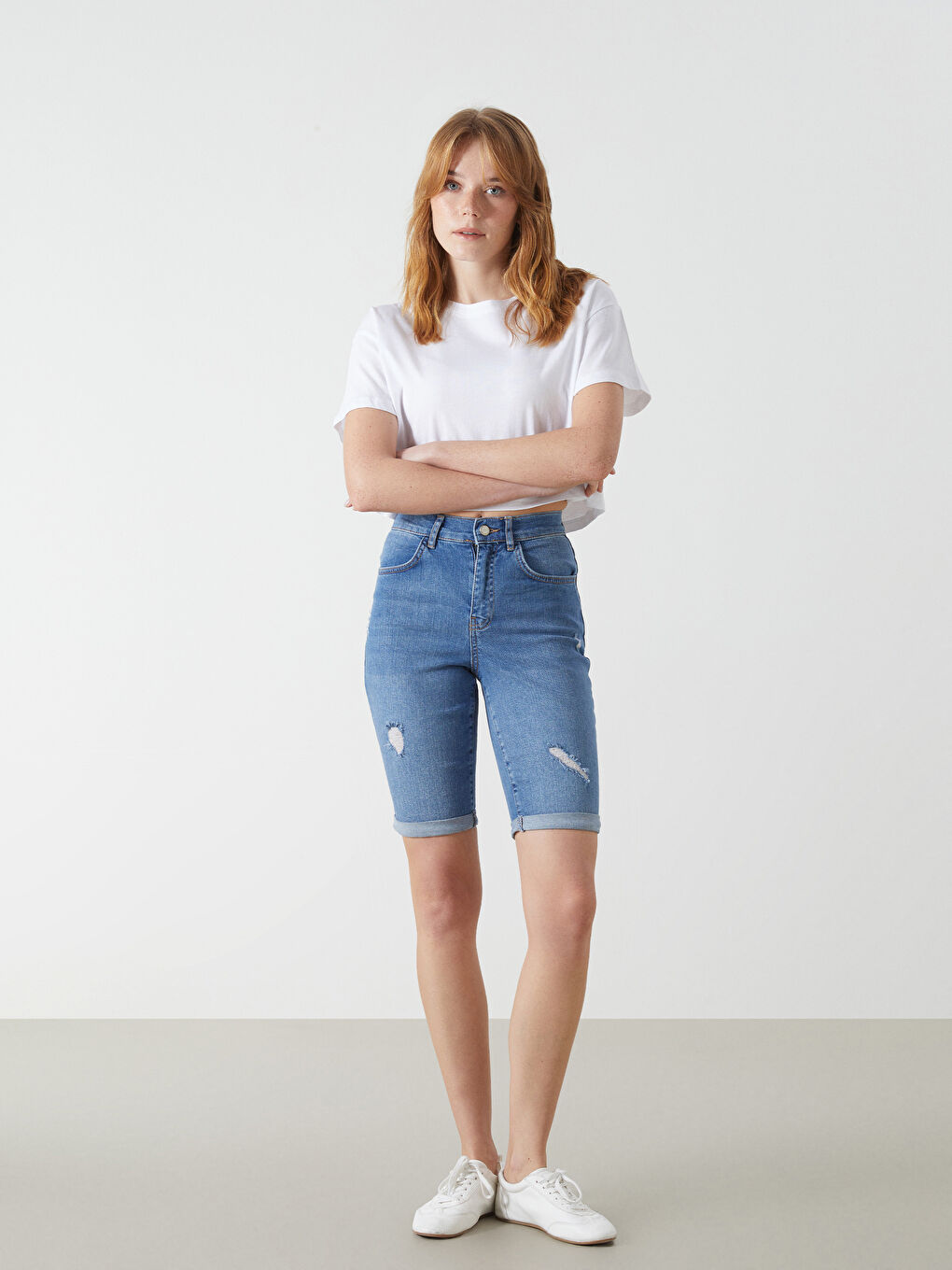 Bermuda Fit Women's Jean Shorts -S4DL53Z8-507