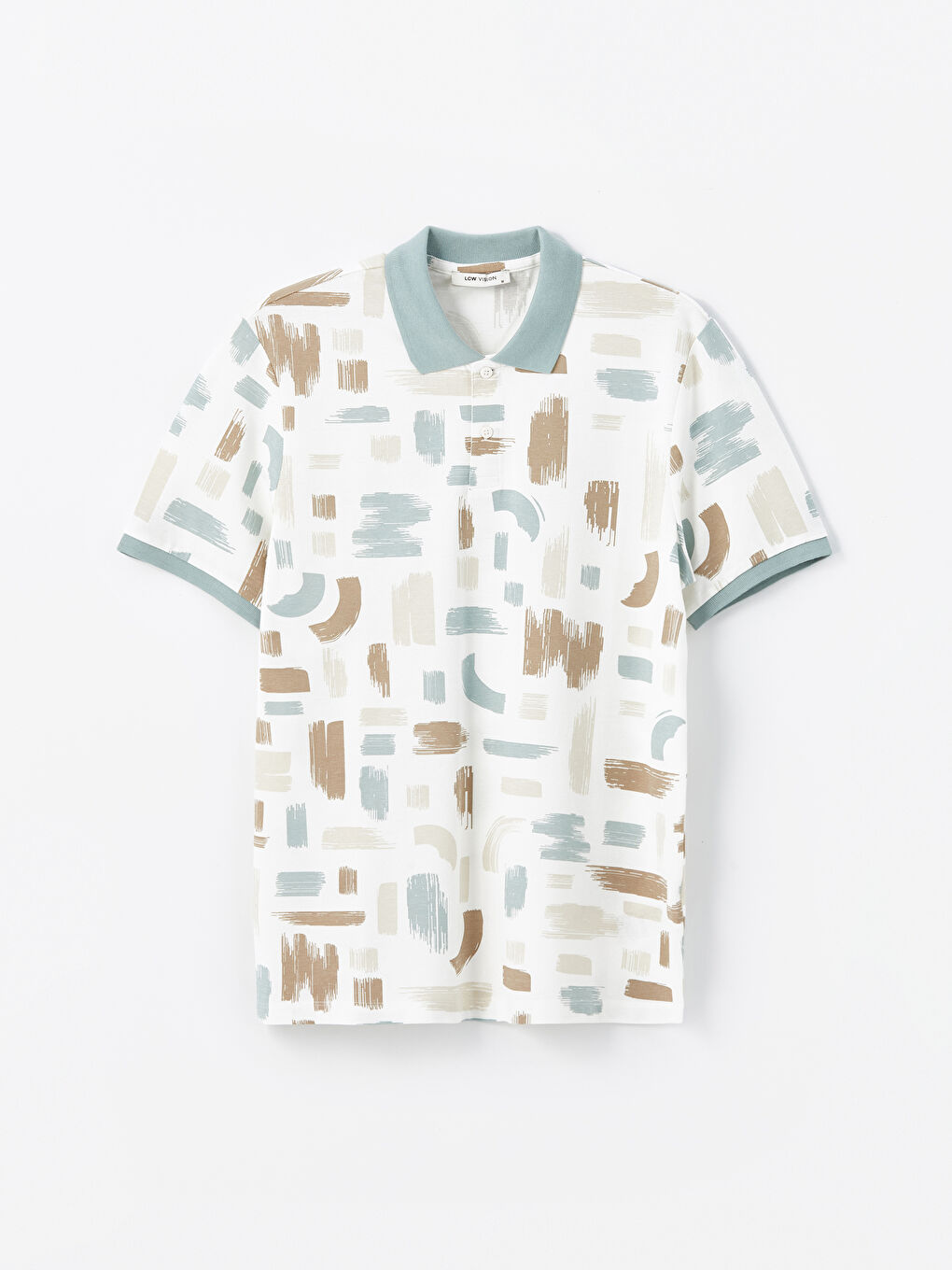 Polo Neck Short Sleeve Patterned Pique Men's T-Shirt -S4DL68Z8-J1R