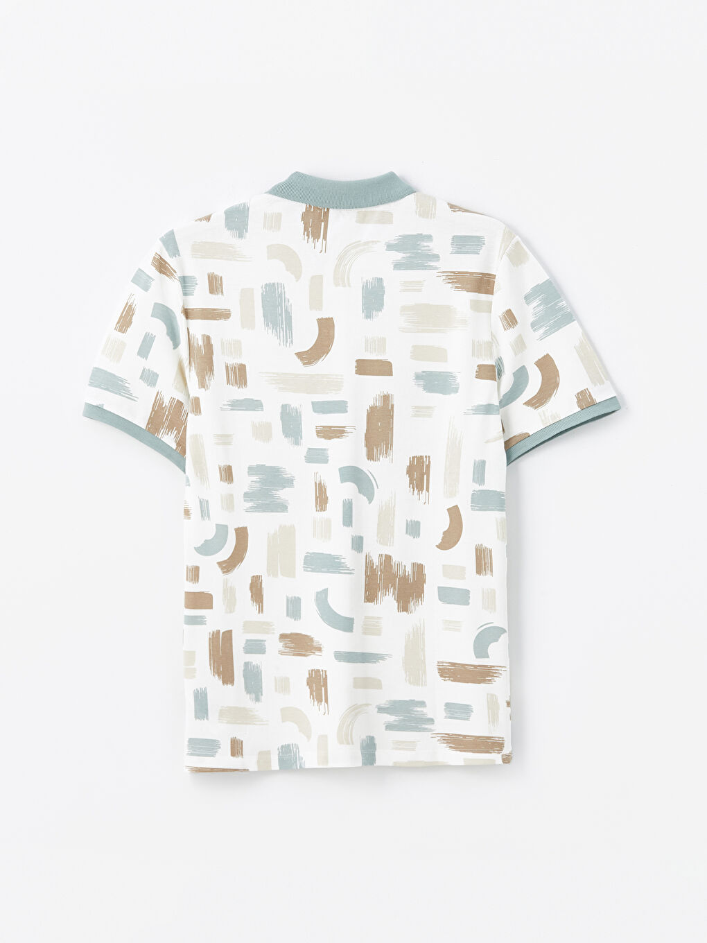 Polo Neck Short Sleeve Patterned Pique Men's T-Shirt -S4DL68Z8-J1R