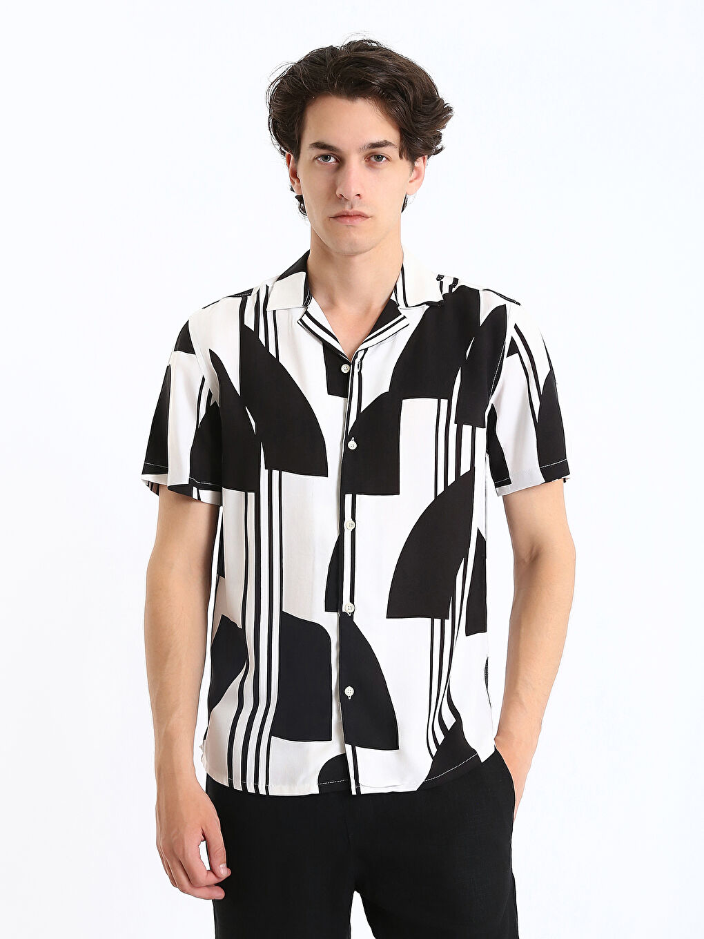 Regular Fit Short Sleeve Men's Shirt-1