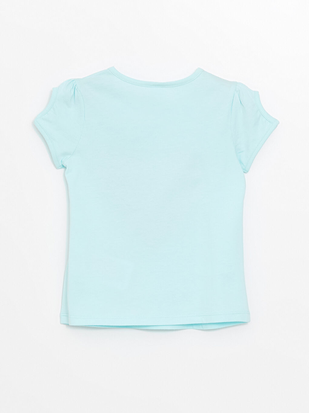 تيشيرت ياقة دائرية كم قصير للبنات الرضع-2