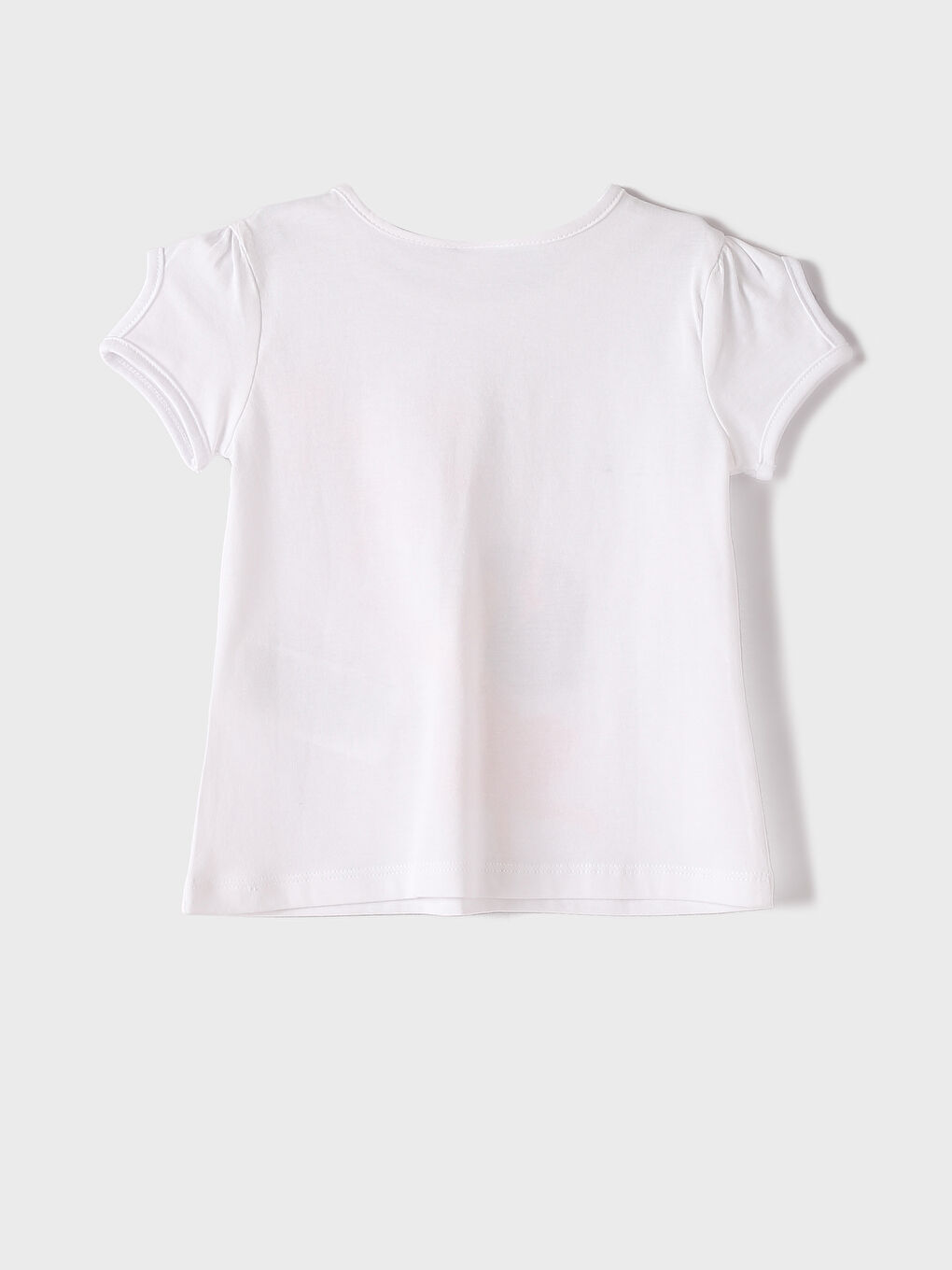 تيشيرت ياقة دائرية كم قصير للبنات الرضع-2