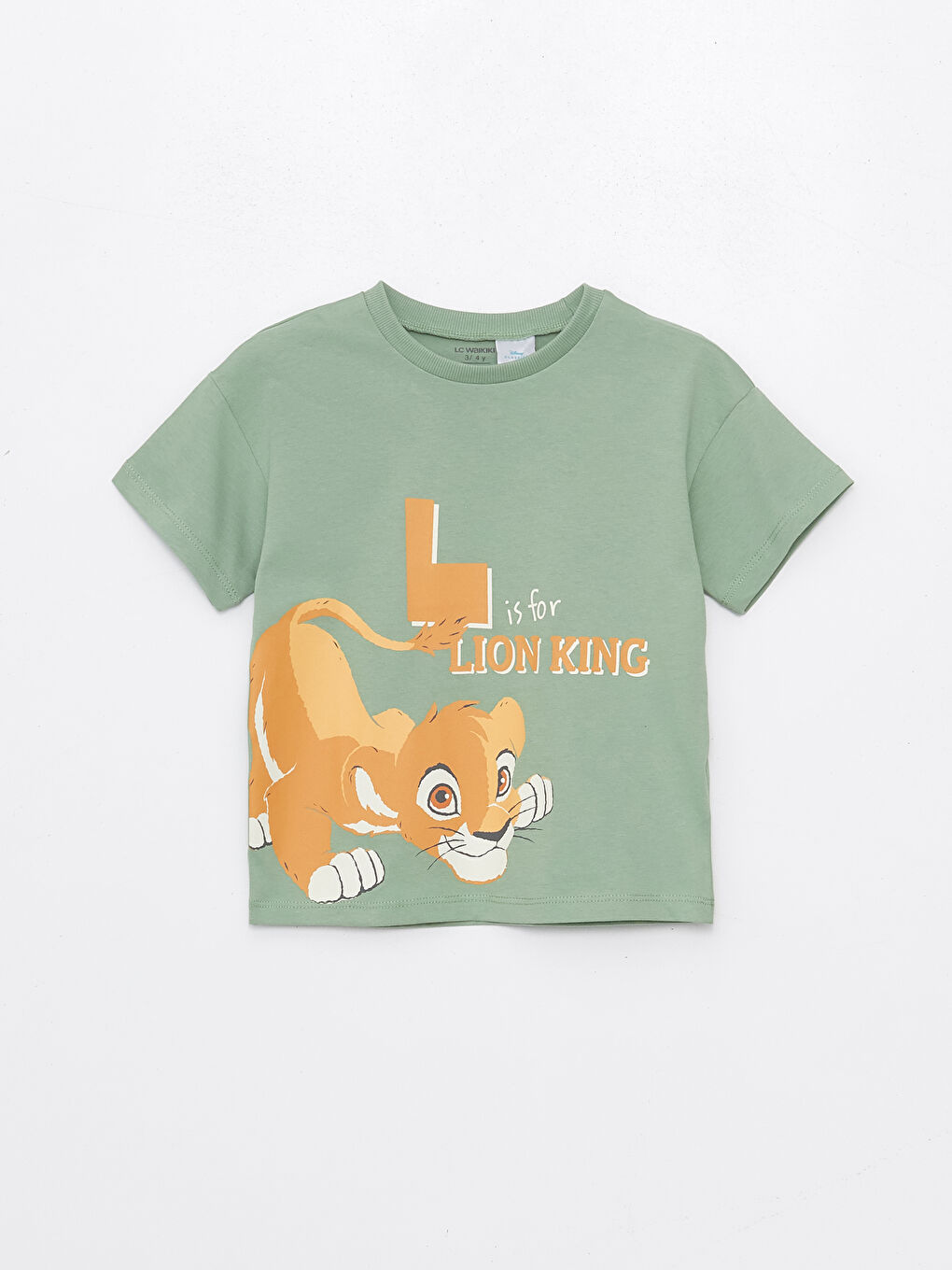 Crew Neck Short Sleeve Lion King Printed Baby Boy T-Shirt -S4DM10Z1-GDK