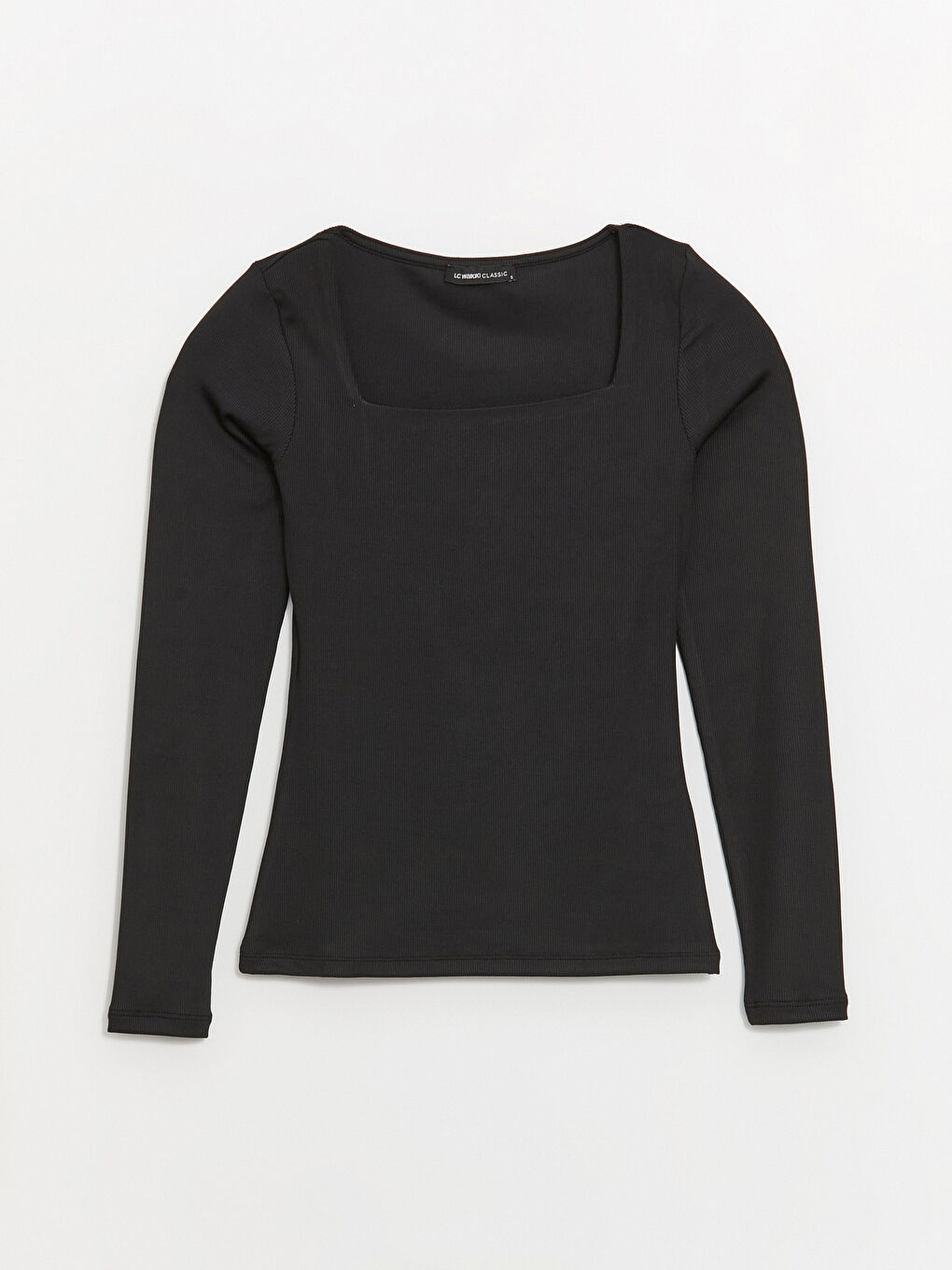 Square Neck Straight Long Sleeve Women's T-Shirt -S4DN29Z8-CVL