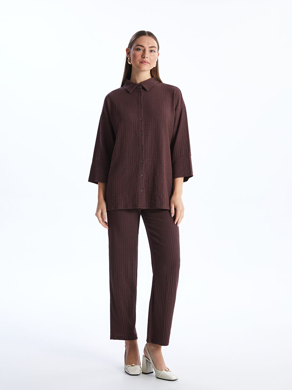 Plain Oversize Women's Shirt Tunic -S4DN35Z8-HHD