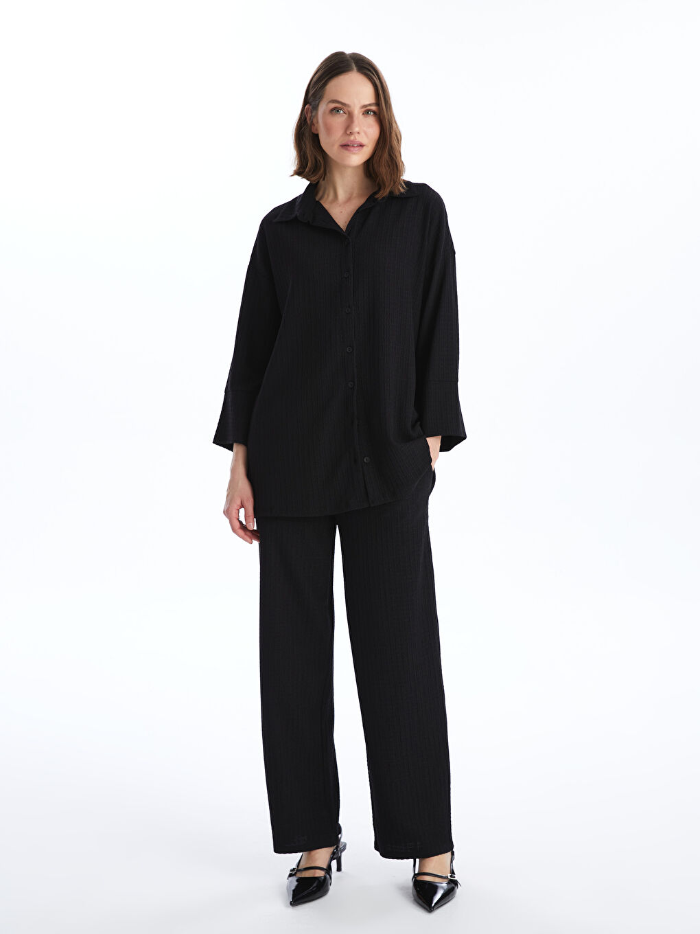 Elastic Waist Regular Bell-Bottoms Women's Trousers -S4DN36Z8-CVL