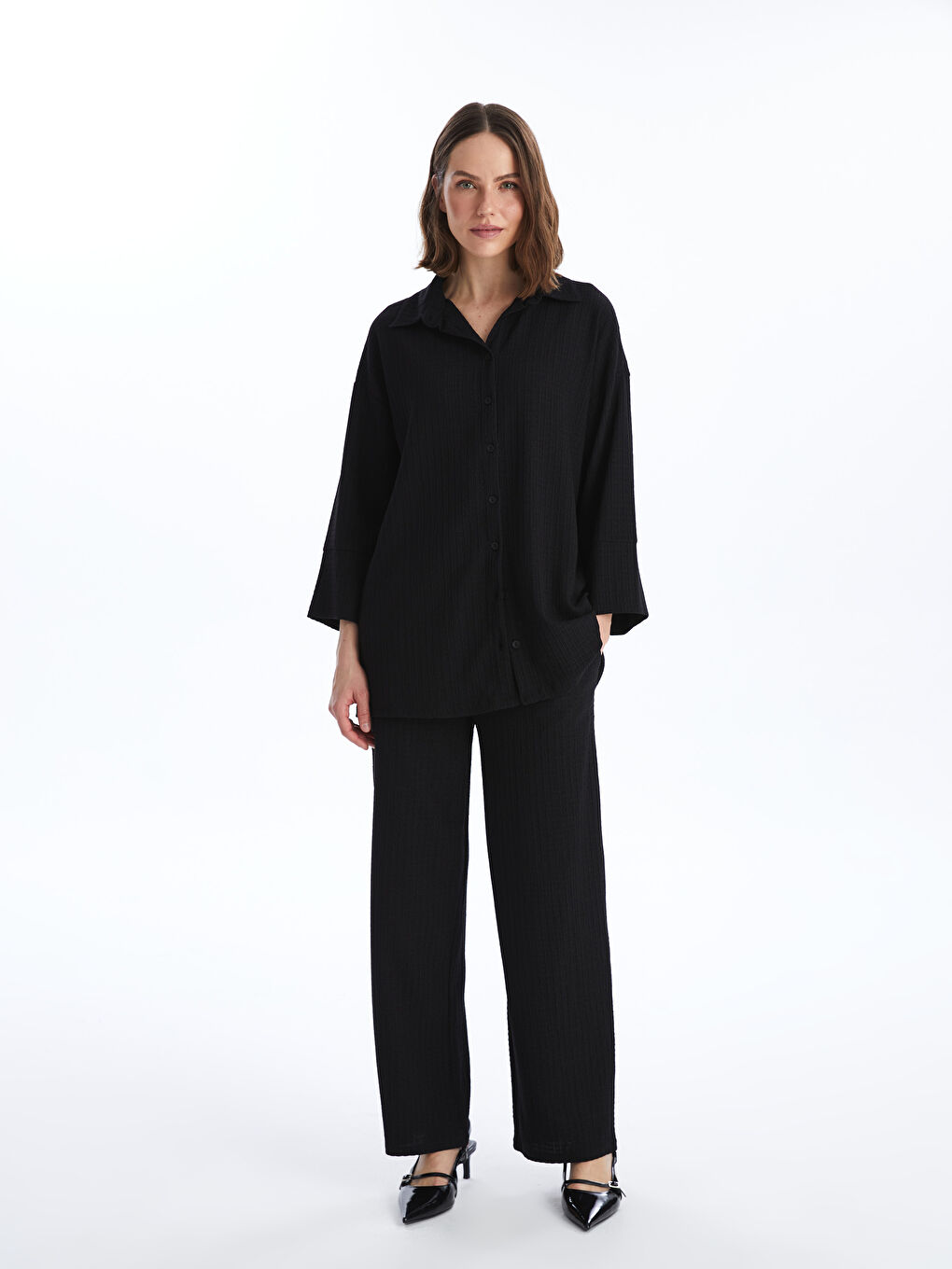 Elastic Waist Regular Bell-Bottoms Women's Trousers -S4DN36Z8-CVL