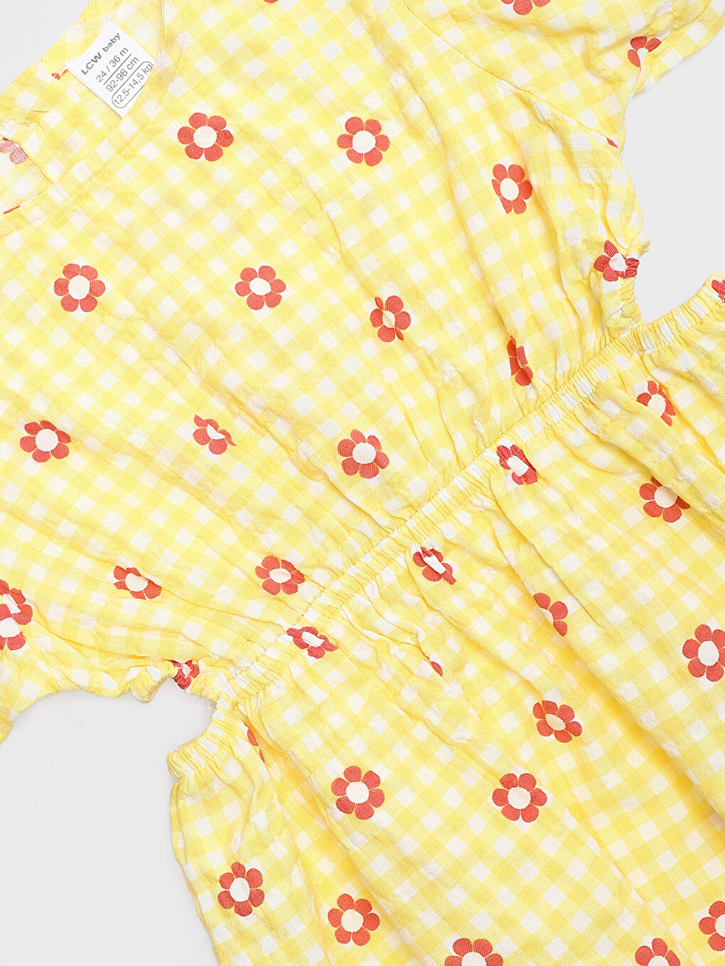 Crew Neck Short Sleeve Plaid Baby Girls' Dress -S4DN43Z1-LUG