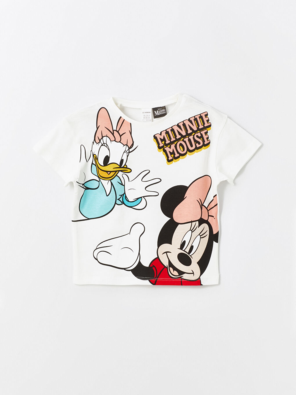 Crew Neck Minnie Mouse Printed Baby Girls' T-Shirt and Shorts 2 Pack Set-1