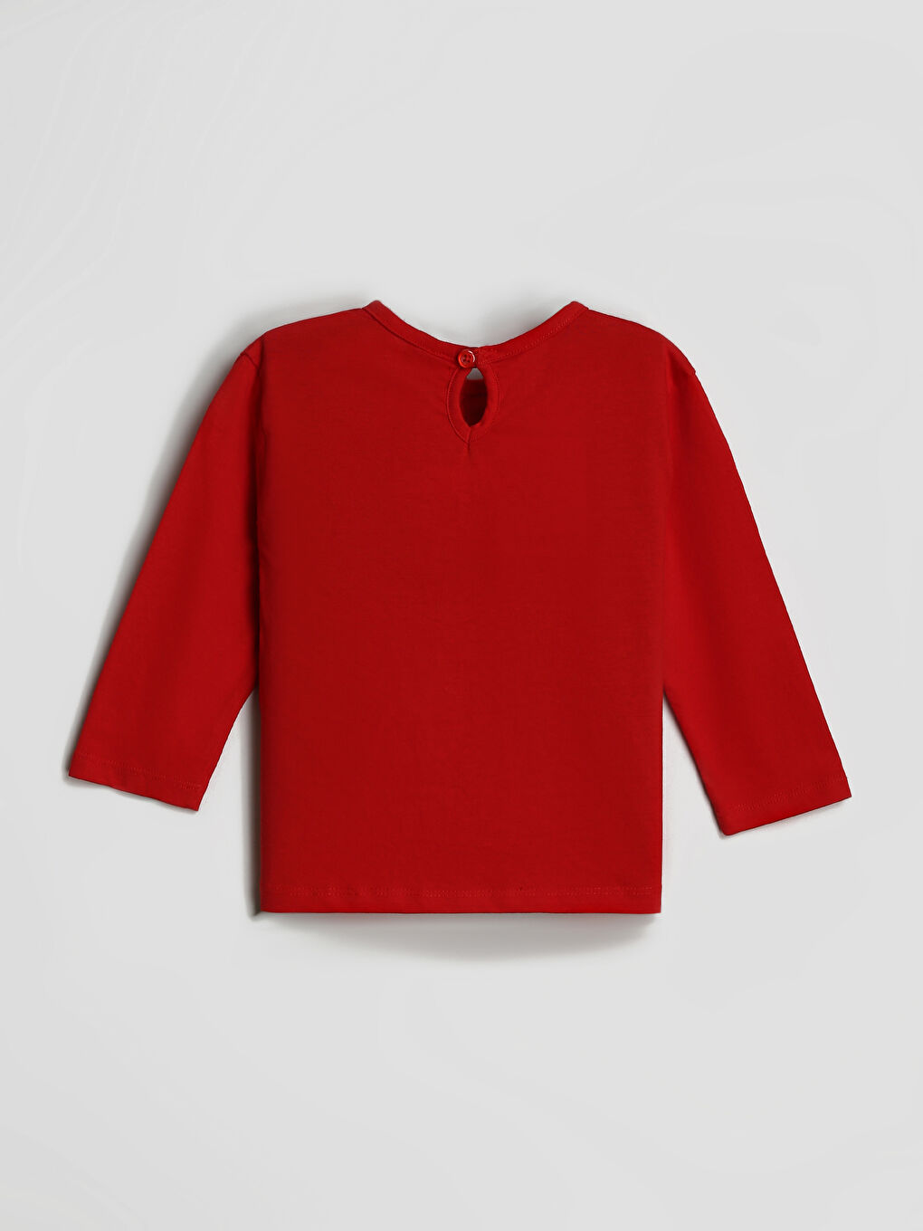 сәби қыздарға арналған минни маус принтті ұзын жең дөңгелек жағалы футболка-1