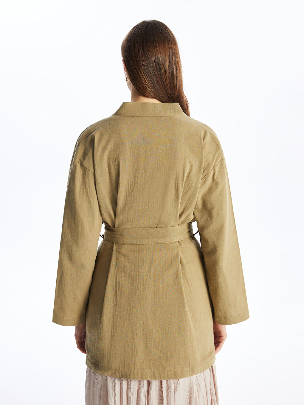 Shawl Collar Straight Long Sleeve Oversize Women's Kimono -S4DN96Z8-K6F