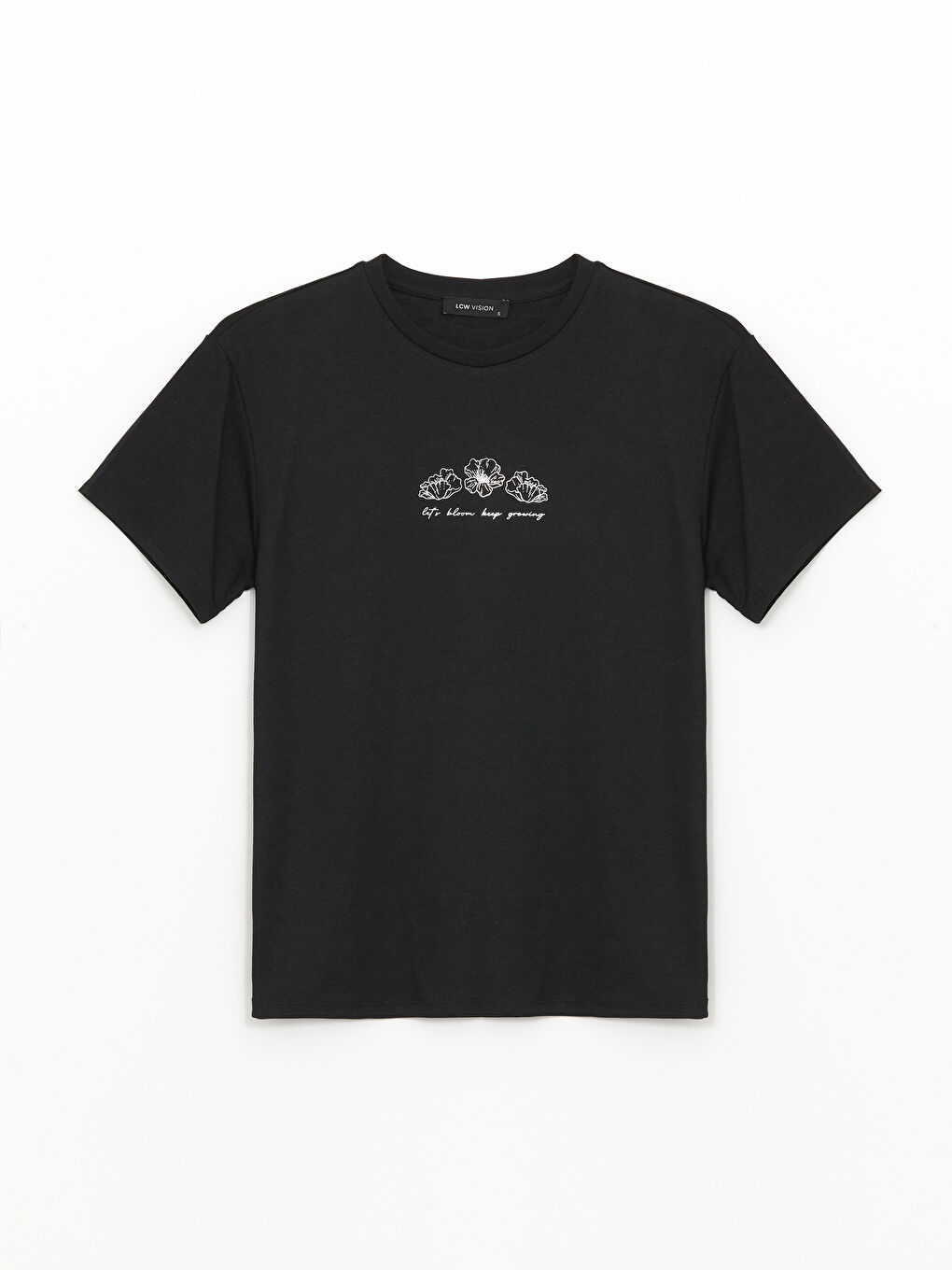 Crew Neck Printed Short Sleeve Women's T-shirt -S4DO09Z8-CVL