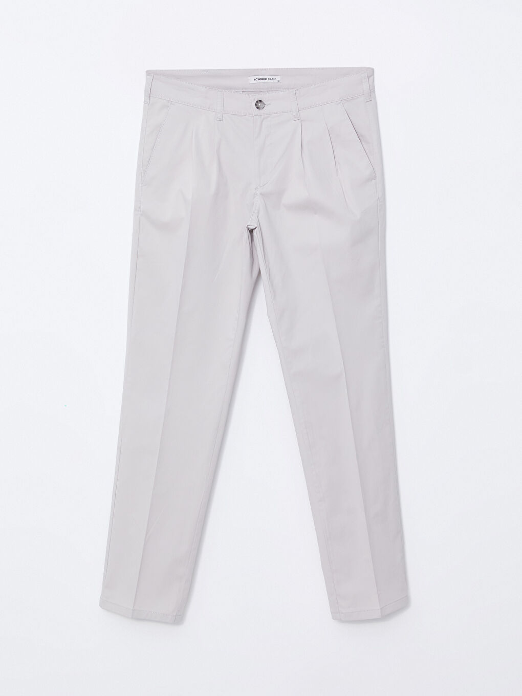 LCWAIKIKI Classic Açık Gri Standart Kalıp Gabardin Erkek Chino Pantolon - 4