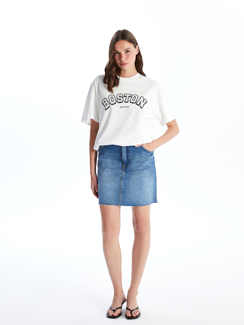 Crew Neck Printed Short Sleeve Oversized T-Shirt -S4DO57Z8-R9J