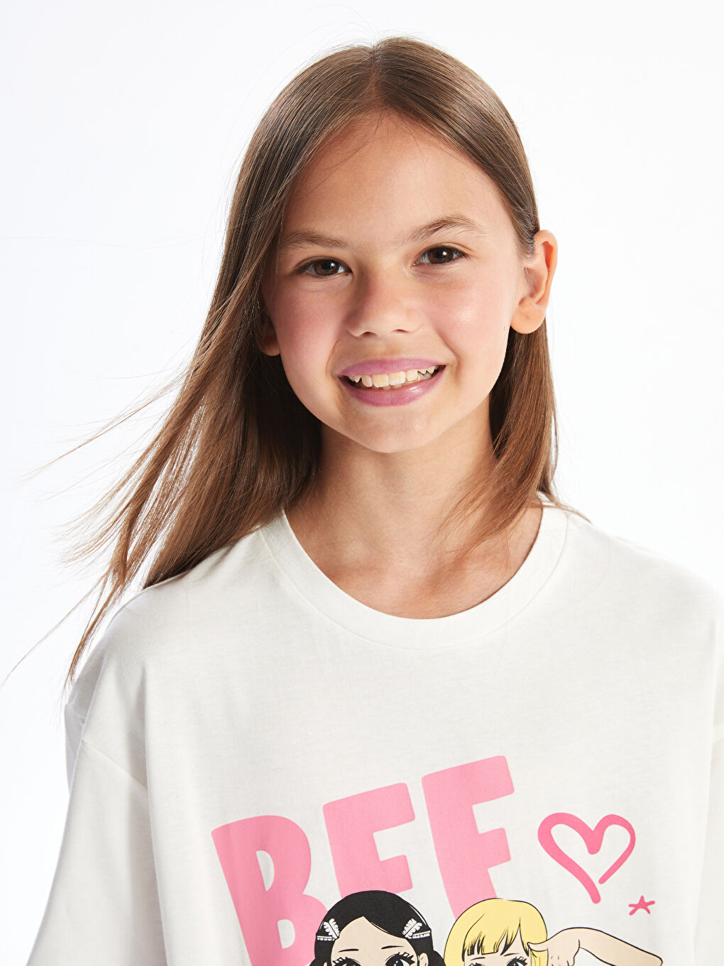 Crew Neck Printed Short Sleeve Girl T-shirt -S4DO94Z4-FDU