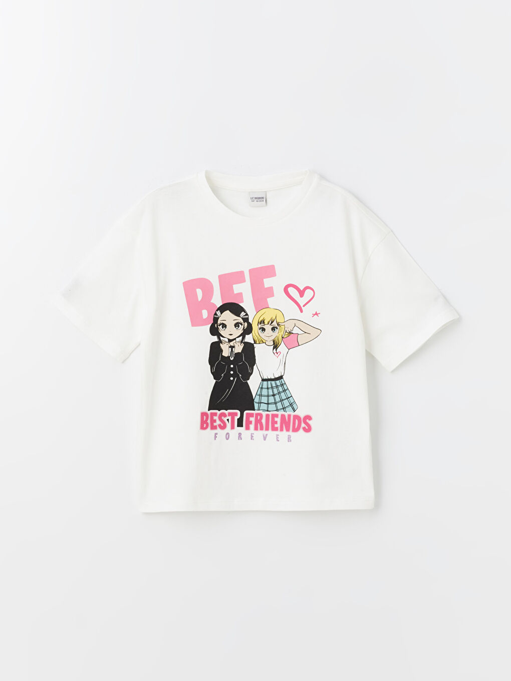 Crew Neck Printed Short Sleeve Girl T-shirt -S4DO94Z4-FDU