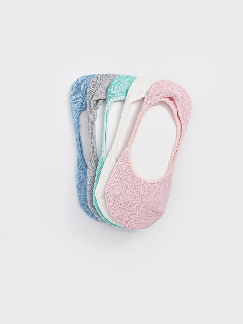 Women's Plain Invisible Socks - 5-Pack -S4DQ09Z8-J3N