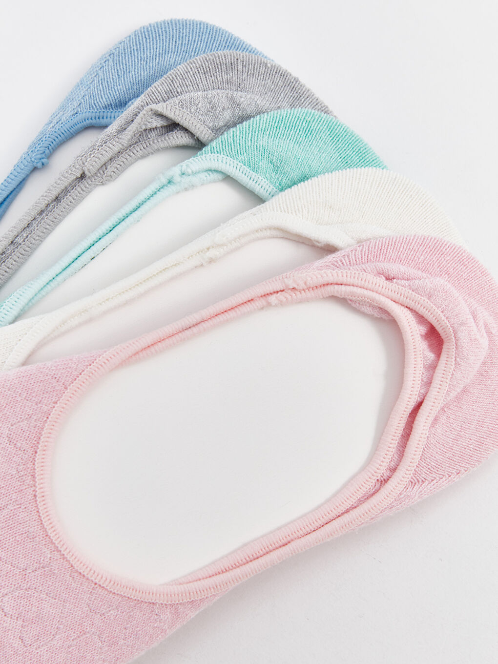 Women's Plain Invisible Socks - 5-Pack -S4DQ09Z8-J3N