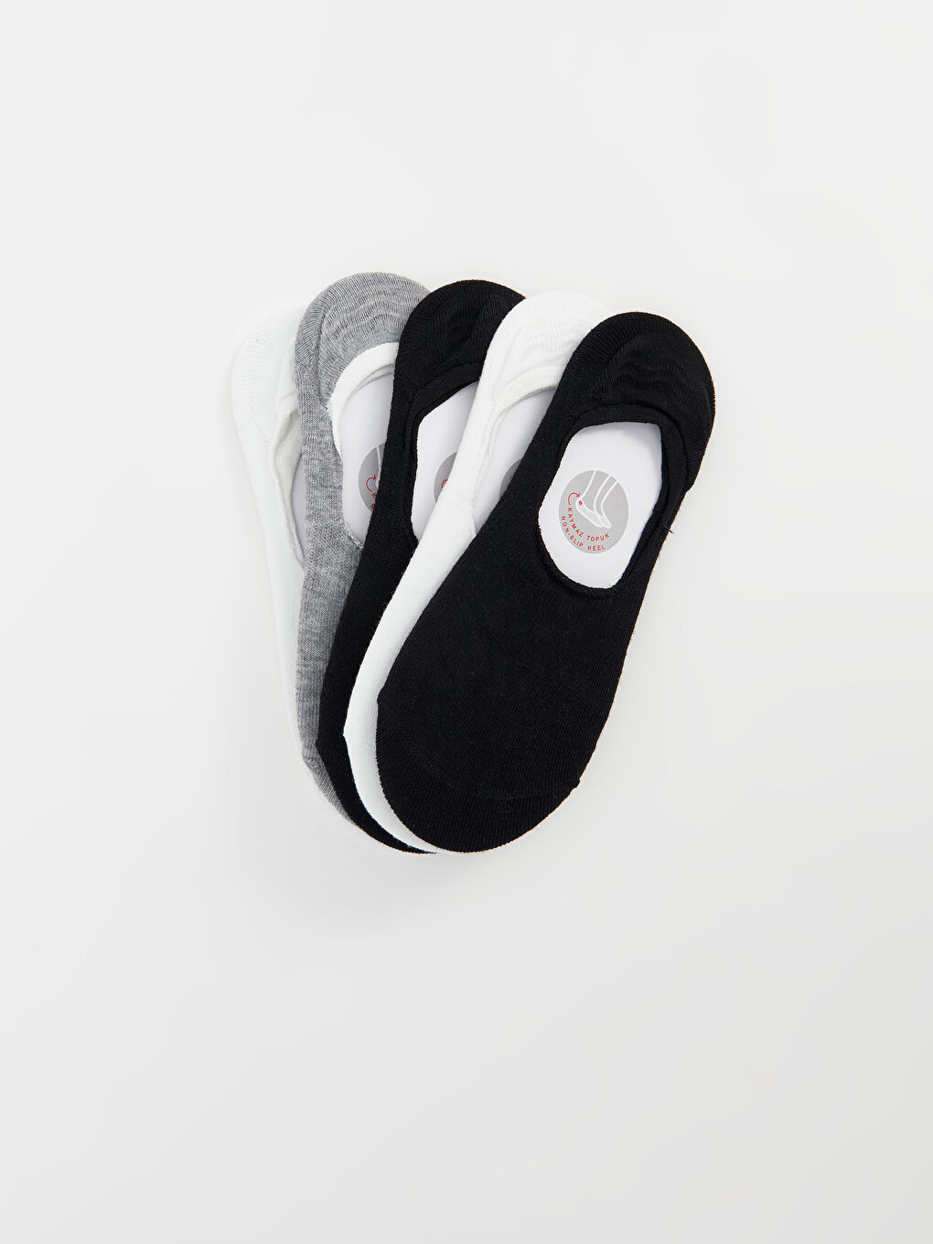 Women's Plain Invisible Socks - 5-Pack -S4DQ37Z8-CVL