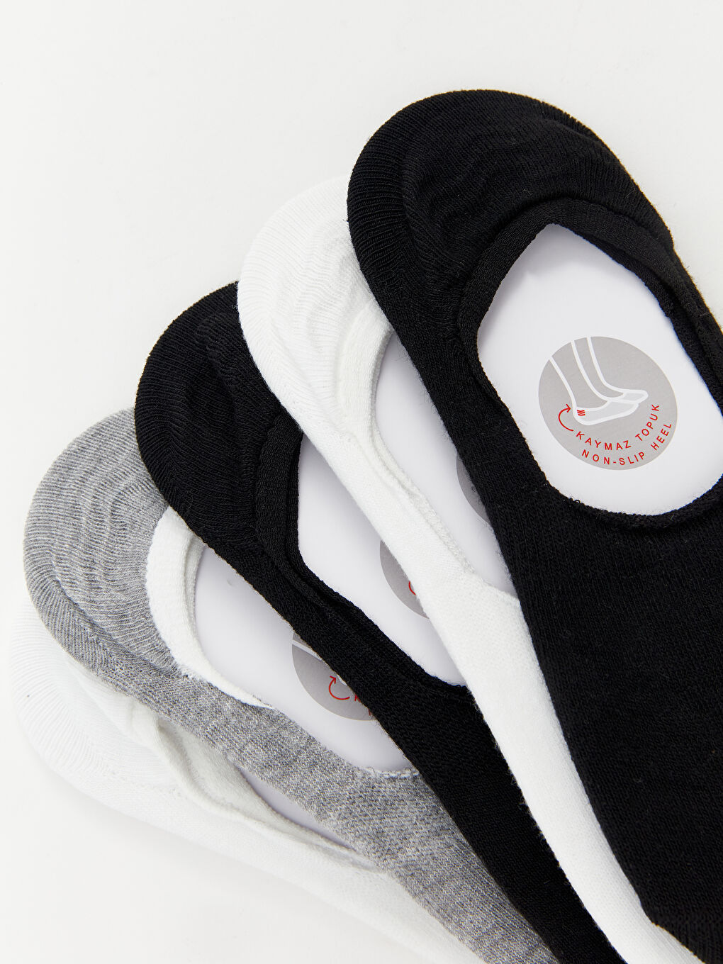 Women's Plain Invisible Socks - 5-Pack -S4DQ37Z8-CVL