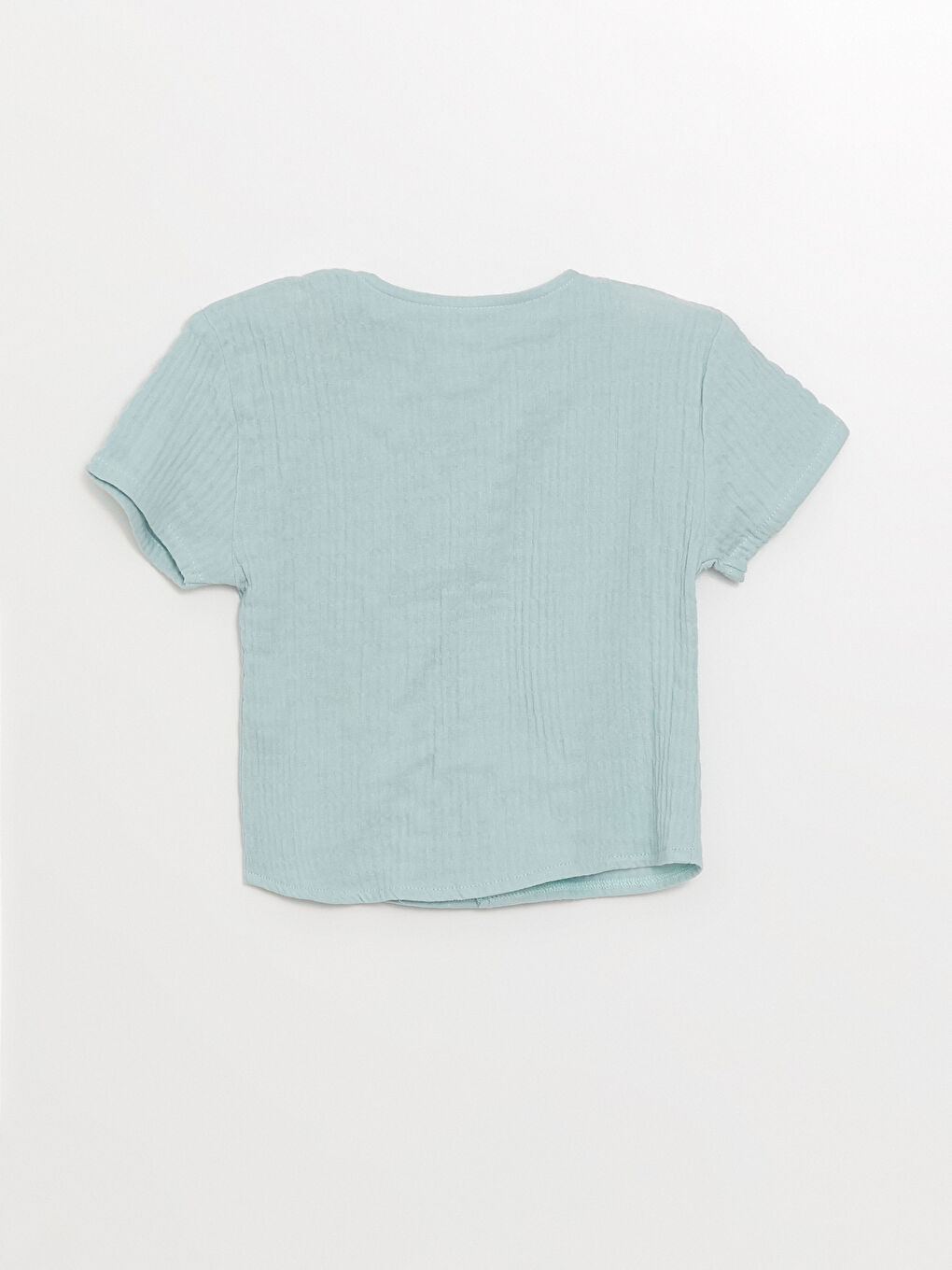 Mavi Hakim Yaka Kısa Kollu Basic Erkek Bebek Gömlek-5