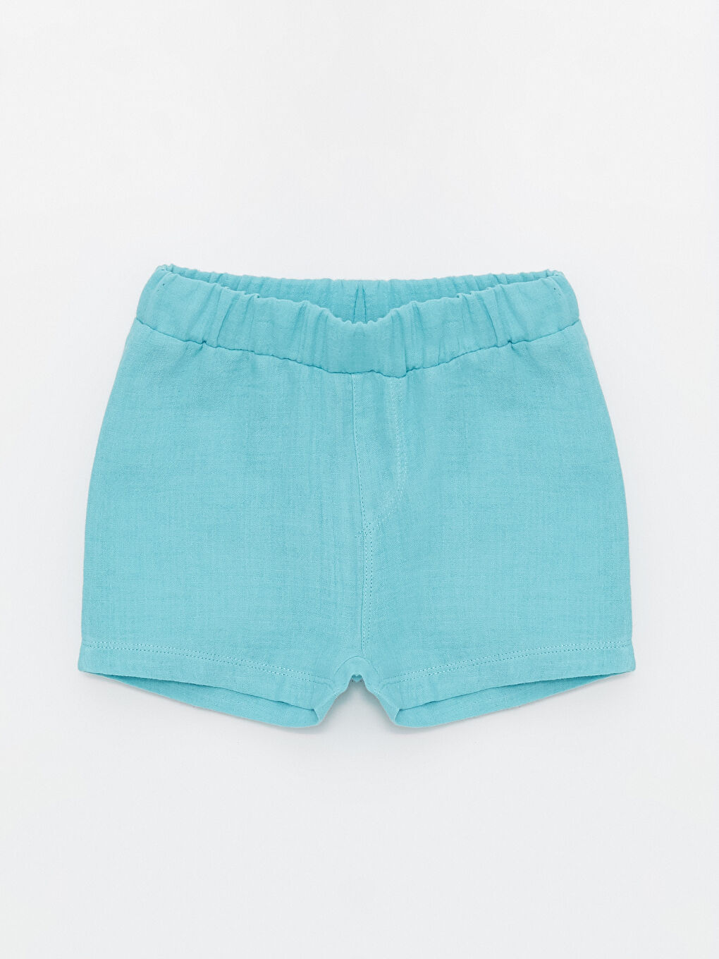 Turkuaz Beli Lastikli Erkek Bebek Pijama Şort