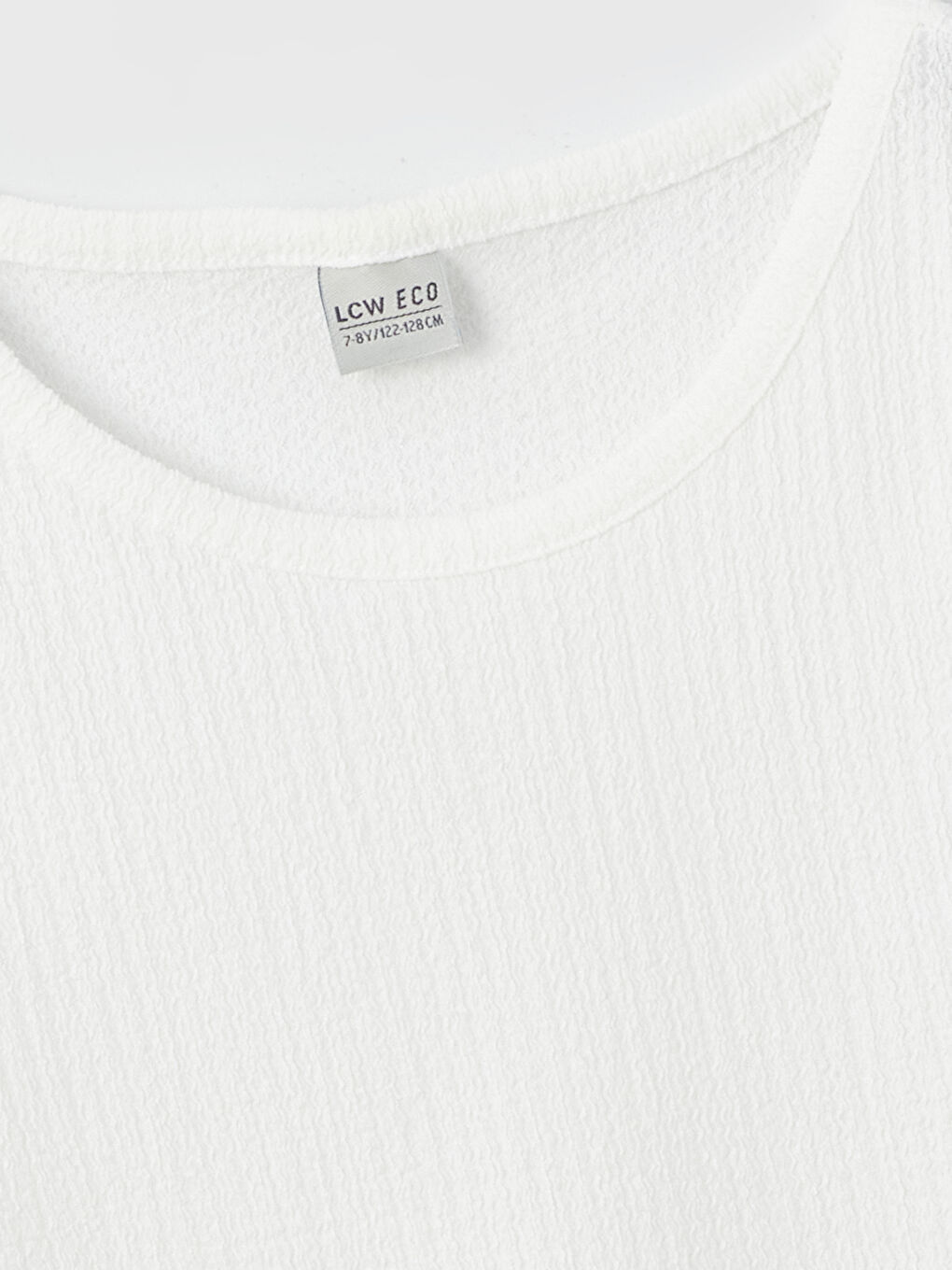 Beyaz Bisiklet Yaka Basic Kız Çocuk Atlet-1