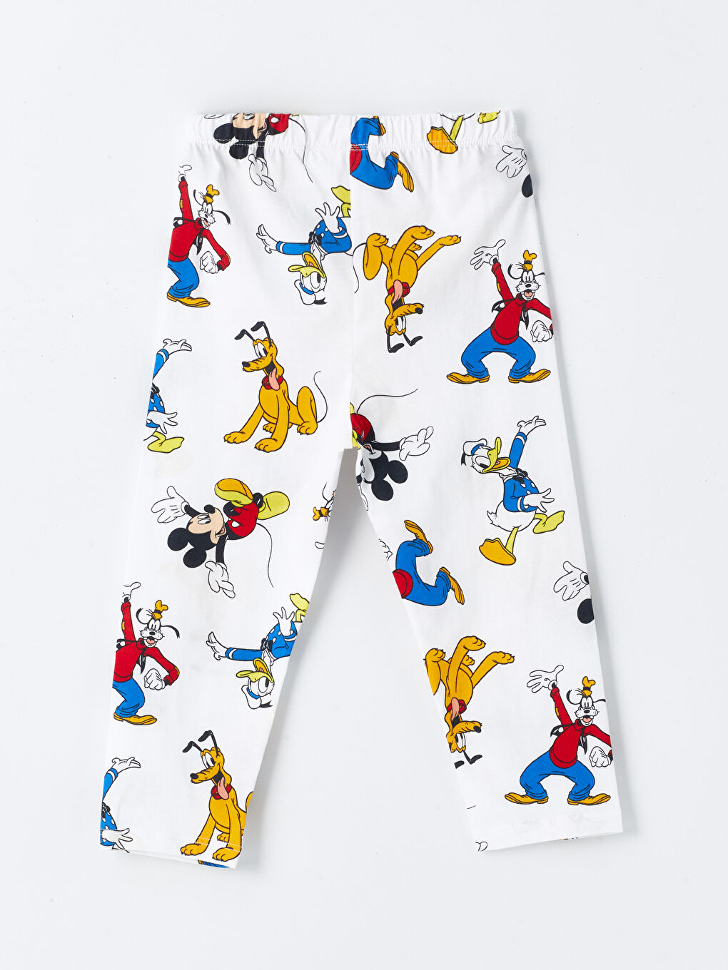 LCW baby Ekru Baskılı Polo Yaka Kısa Kollu Mickey Mouse Baskılı Erkek Bebek Pijama Takımı - 4