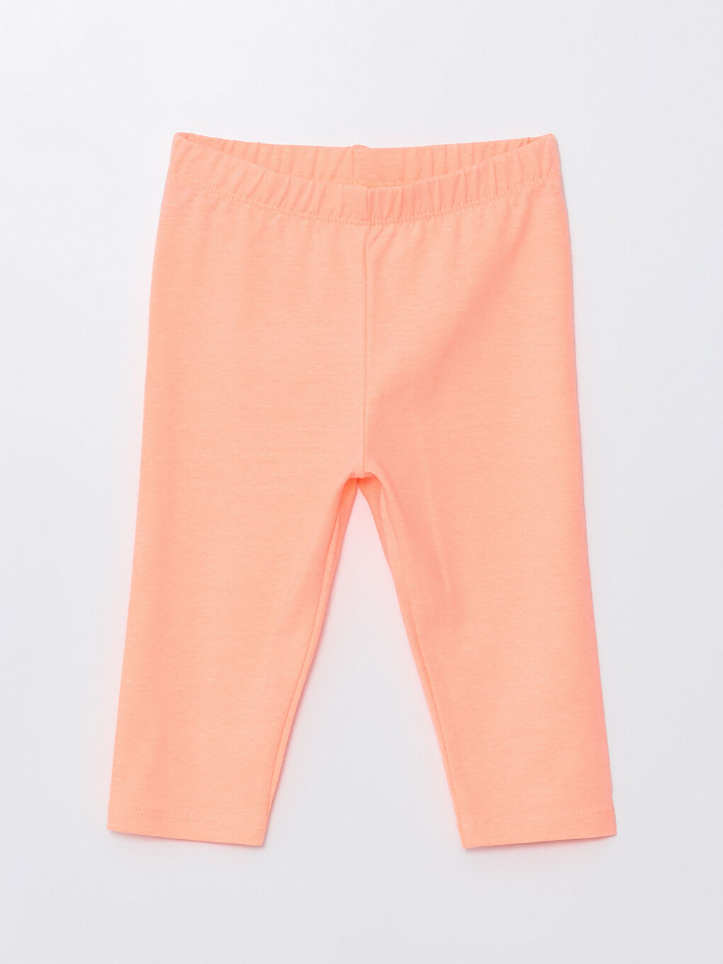 LCW baby Neon Turuncu Beli Lastikli Kız Bebek Basic Tayt