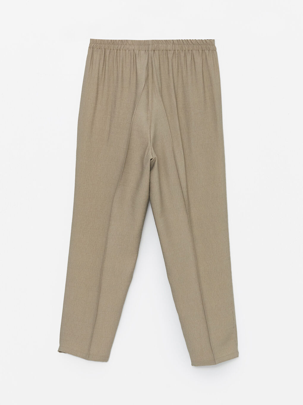 Haki Beli Lastikli Rahat Kalıp Kadın Pantolon-10