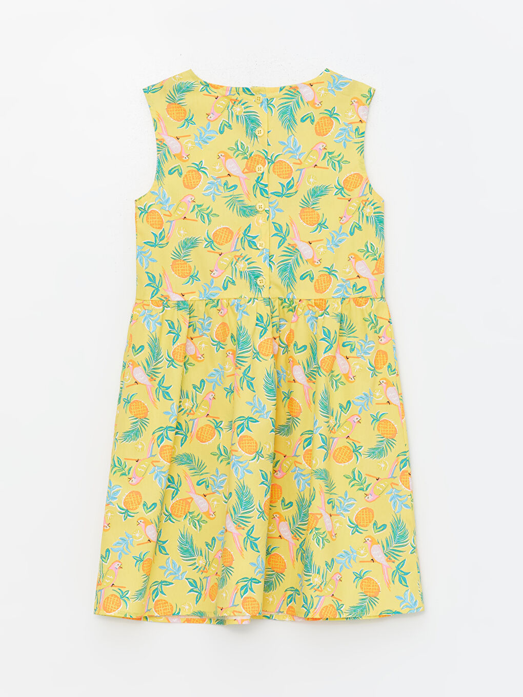 Crew Neck Patterned Girls' Dress -S4DS38Z4-LUG