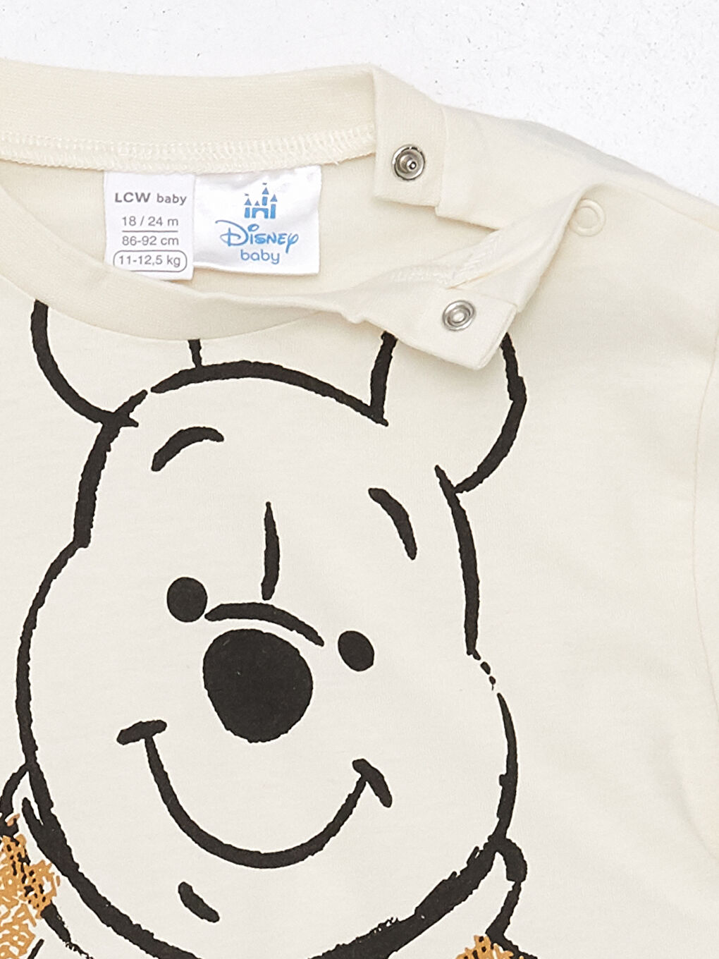 Crew Neck Winnie the Pooh Printed Baby Boy T-Shirt and Shorts 2-Piece Set -S4DT05Z1-FEJ