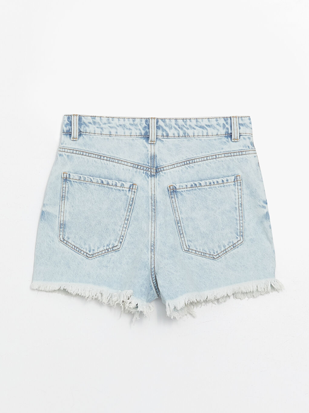 Regular Fit Rhinestone Embellished Women's Denim Shorts -S4DT14Z8-311