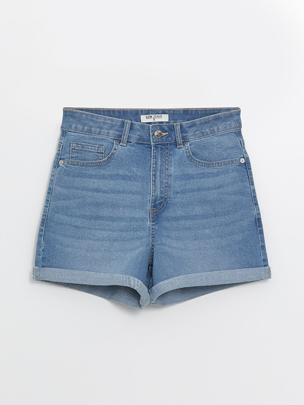 Жіночі вузькі джинсові шорти-4