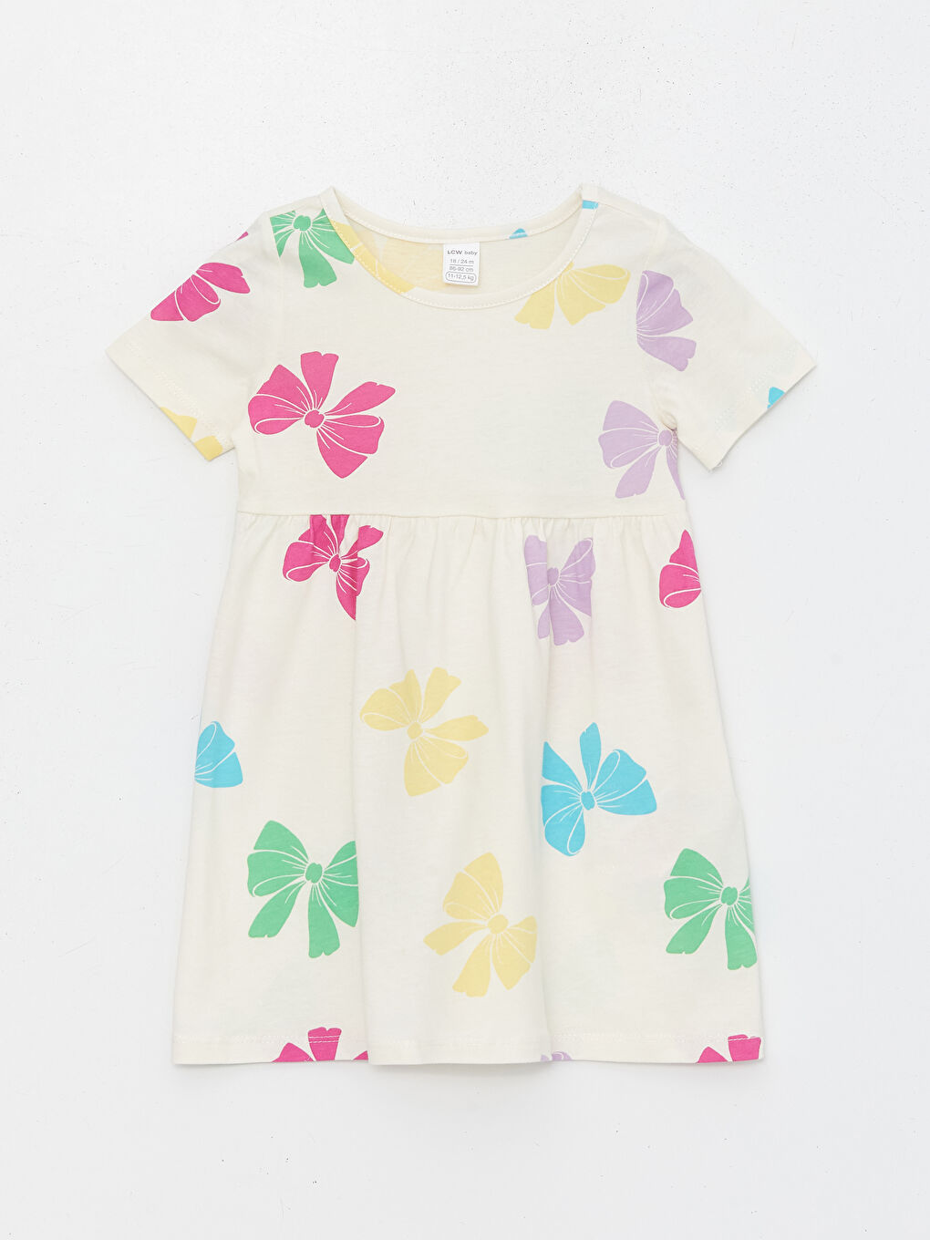 Crew Neck Short Sleeve Baby Girl Dress -S4DT32Z1-LRA