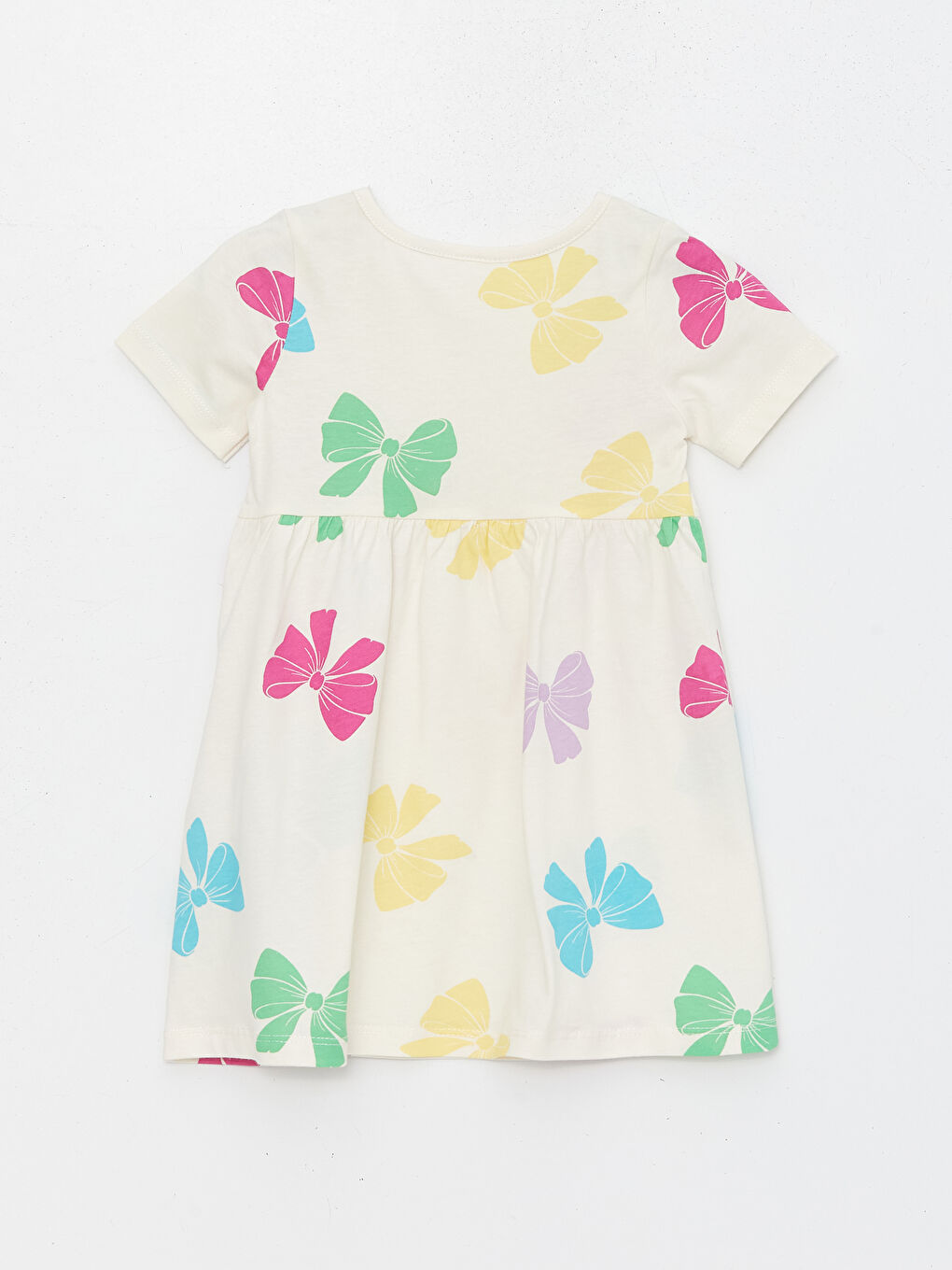 Crew Neck Short Sleeve Baby Girl Dress -S4DT32Z1-LRA