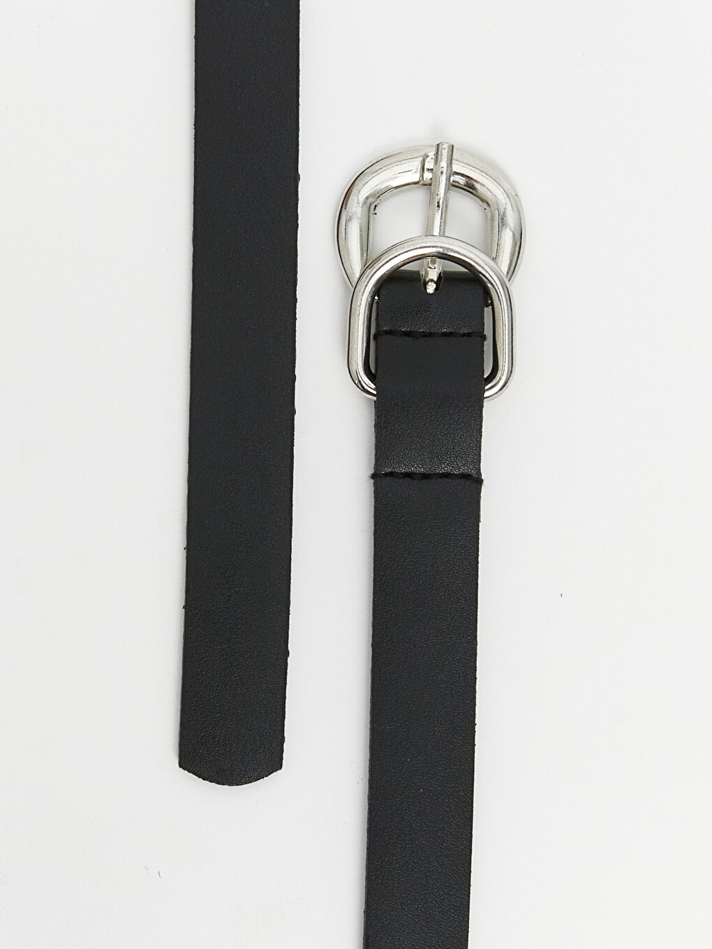 Siyah Deri Görünümlü Kadın Kemer-2