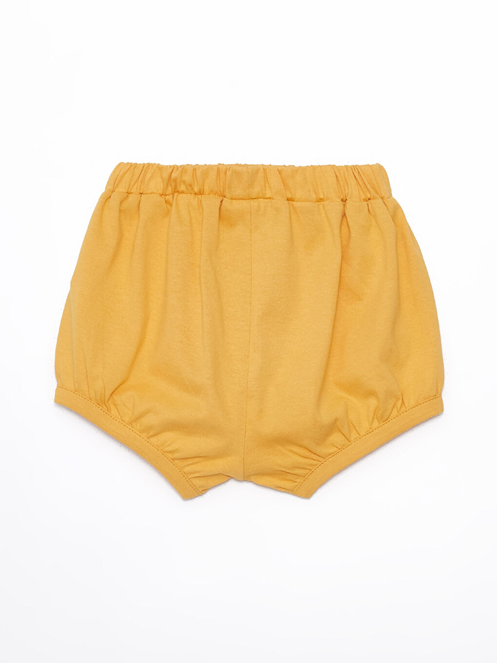 LCW baby Sari Beli Lastikli Basic Kız Bebek Şort - 1