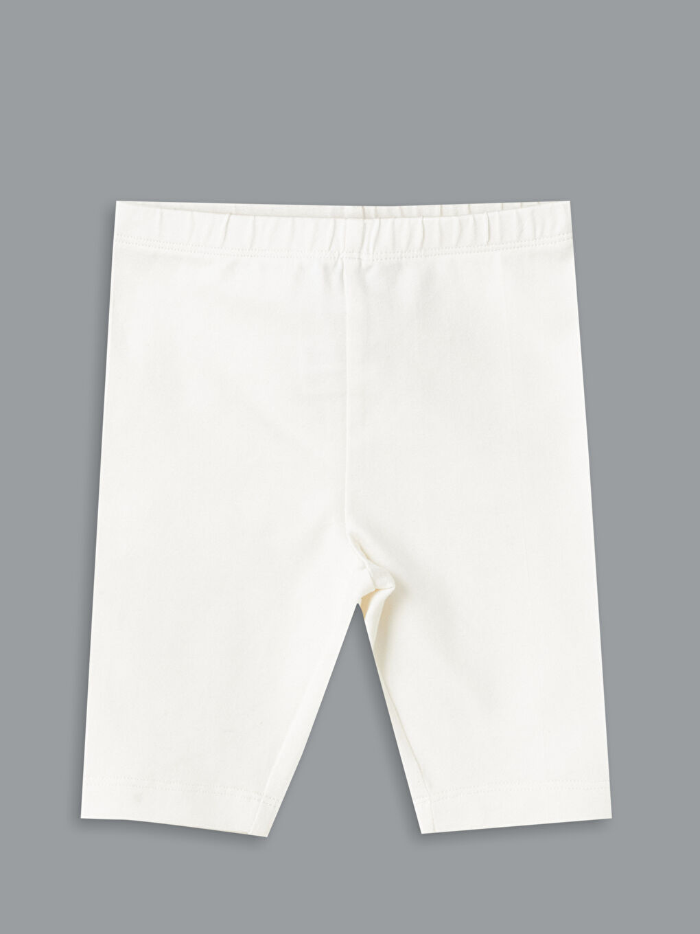 Ekru Beli Lastikli Basic Kız Bebek Kısa Tayt